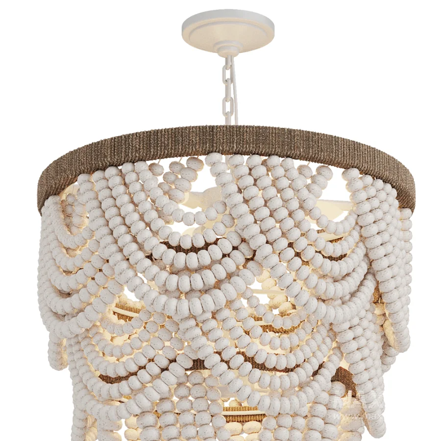Lorelei Wood Bead Chandelier - Image 3