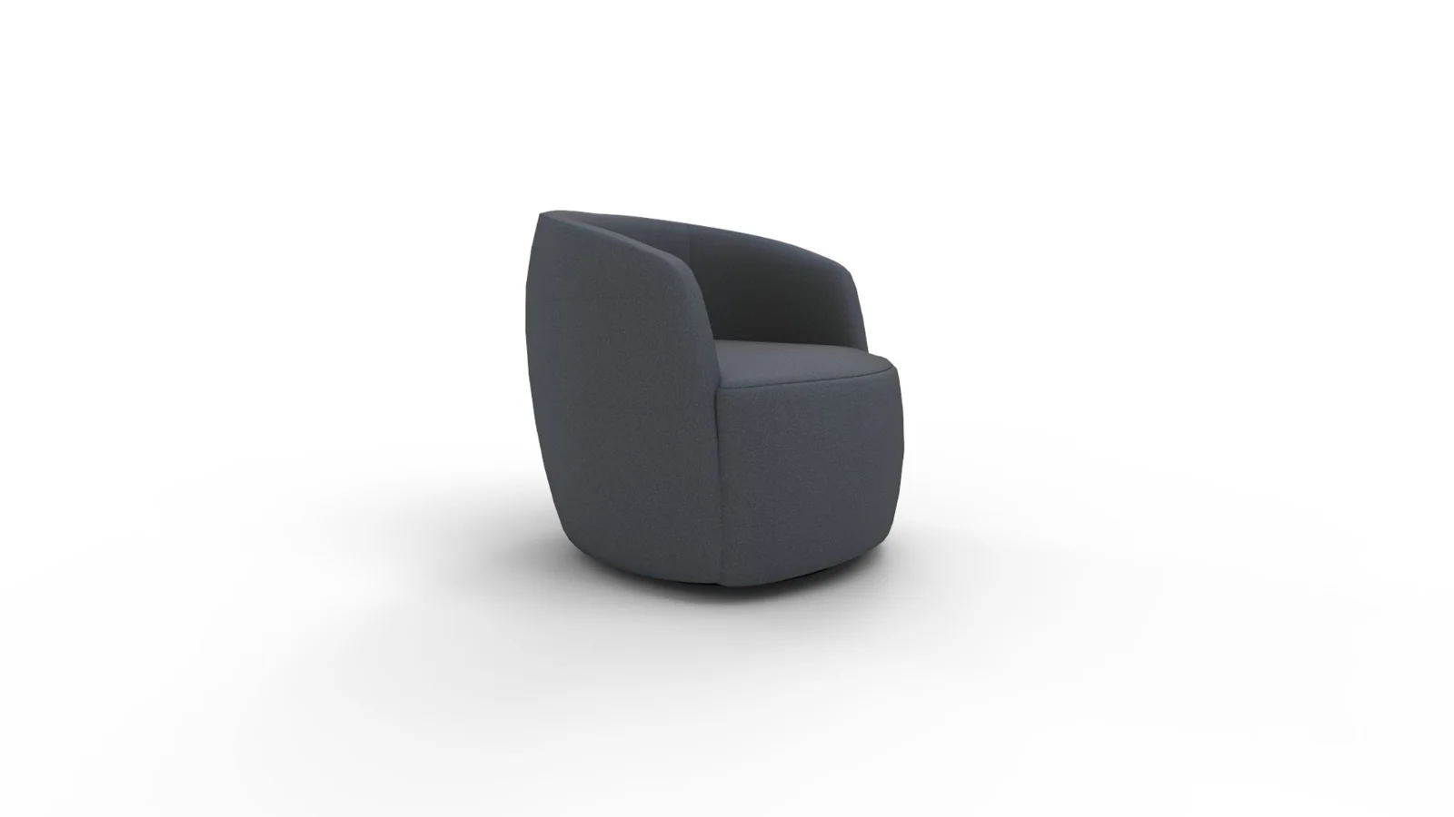 Tub Swivel Chair Navy Linen - Image 4