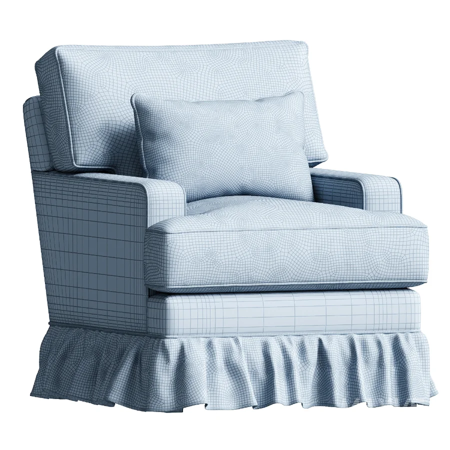 Westbury Ruffle Swivel Glider - Image 1