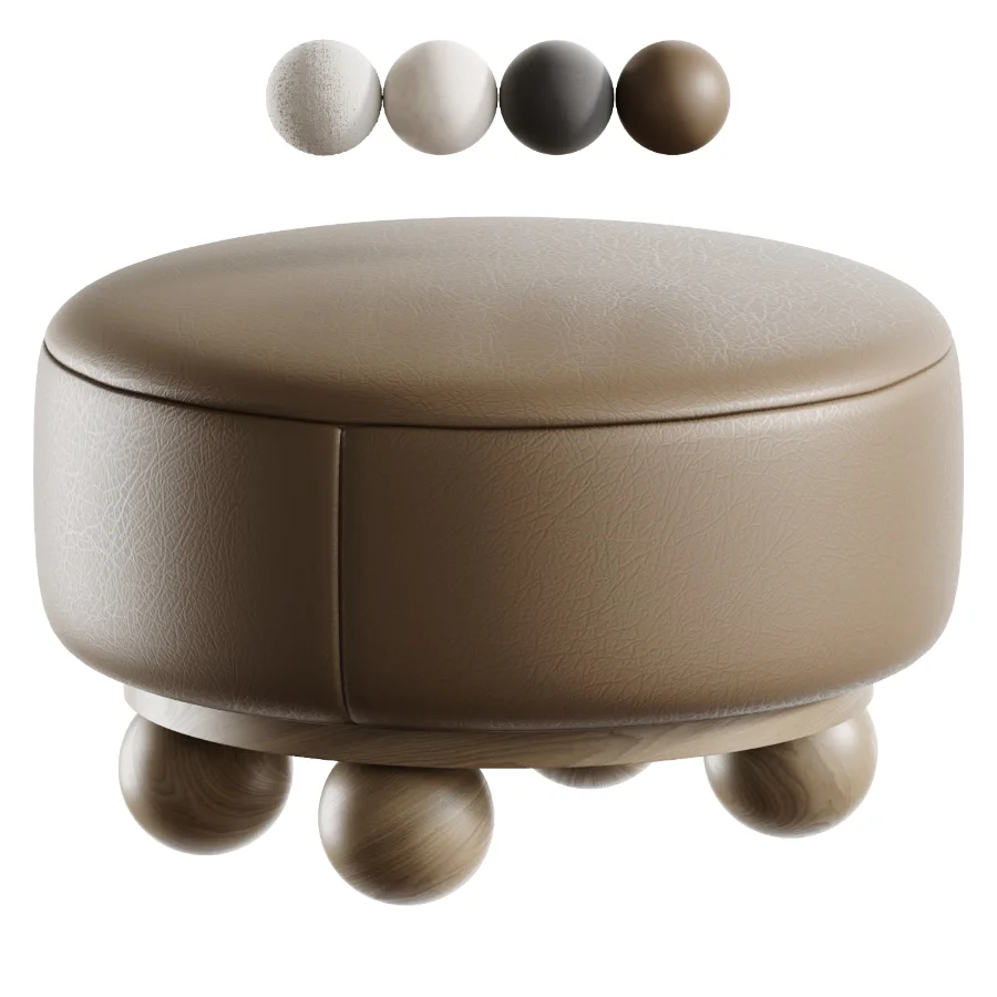 Form of Inspiration Pouf with Round Legs - Image 3