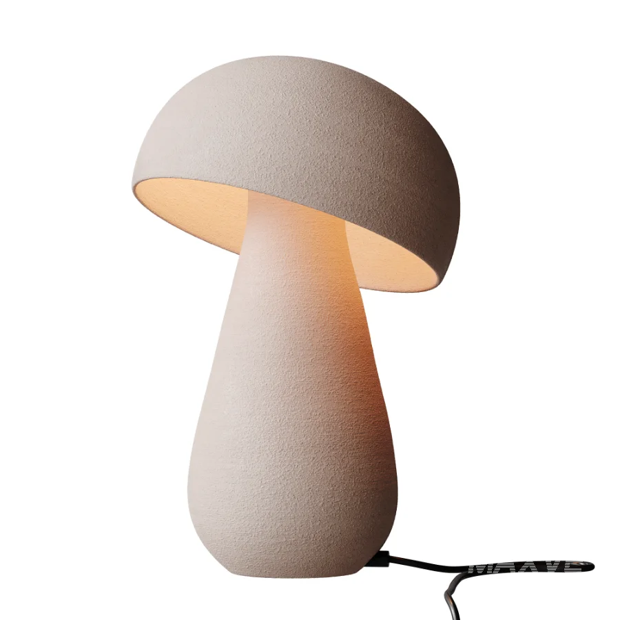White Mushroom Table Lamp - Image 1