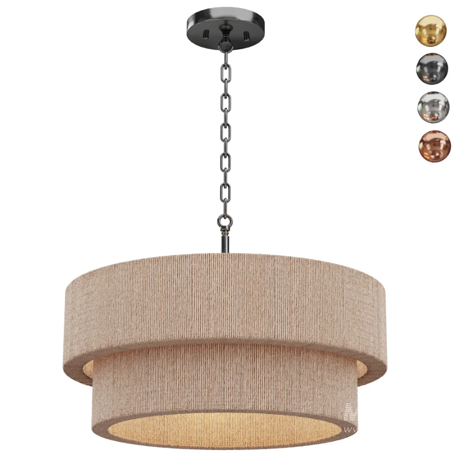 Kalini Double Drum Convertible Chandelier - Image 1