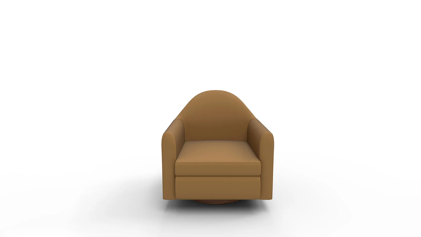 Haven Swivel Chair Poly Performance Velvet Dijon Dark Walnut - Image 1