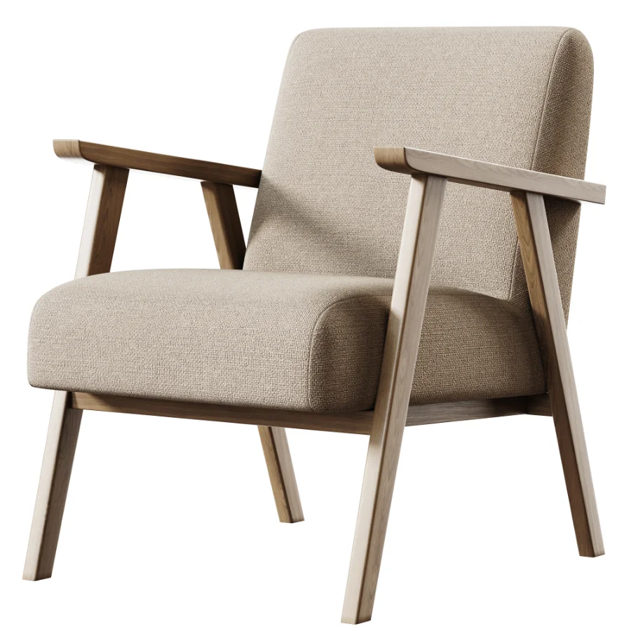 Ebbe Ecru Linen Armchair - Image 3