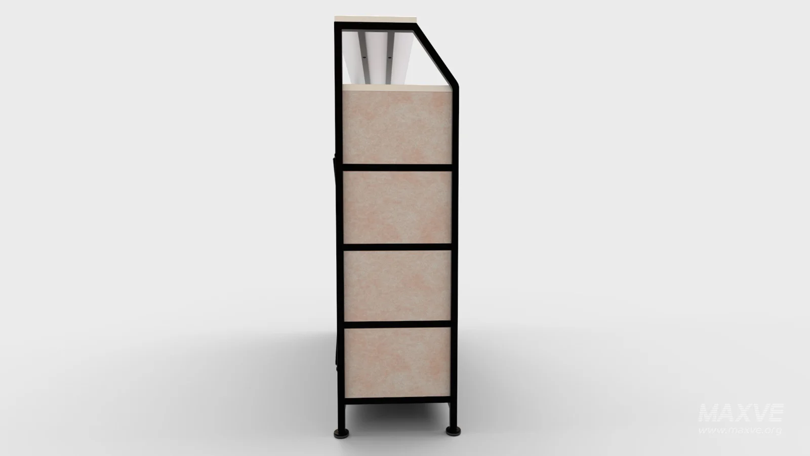 Dresser for Bedroom with Shelves Faux Leather - Image 1