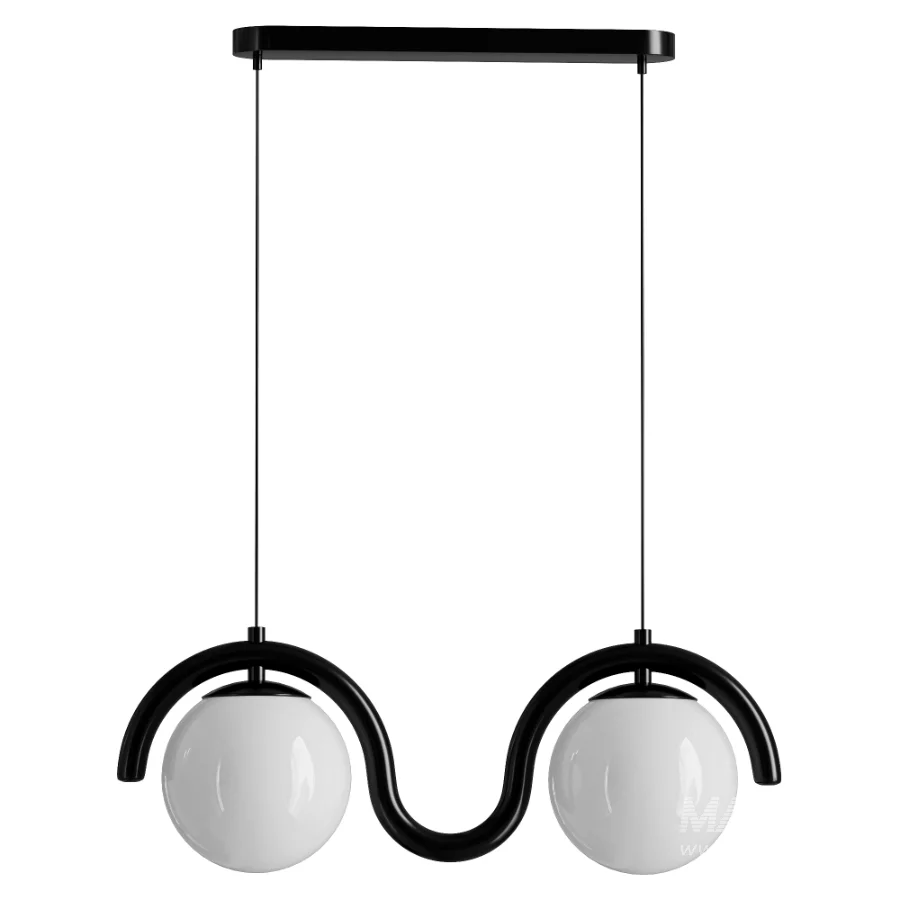 Lenox Linear Ball Pendant Lamp 2 heads - Image 2