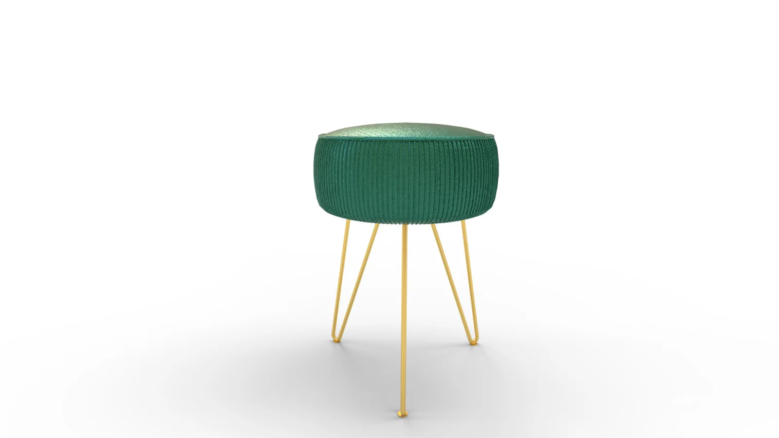 LUE BONA Pleated Vanity Stool - Image 3