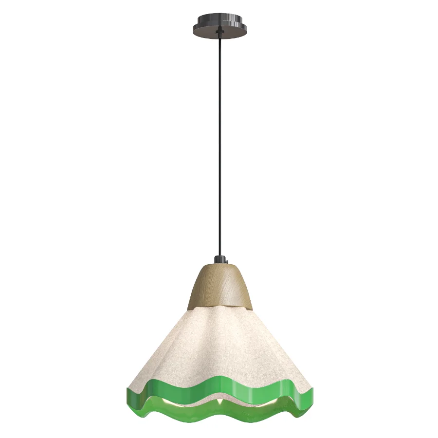 White and brown chandelier - Image 2