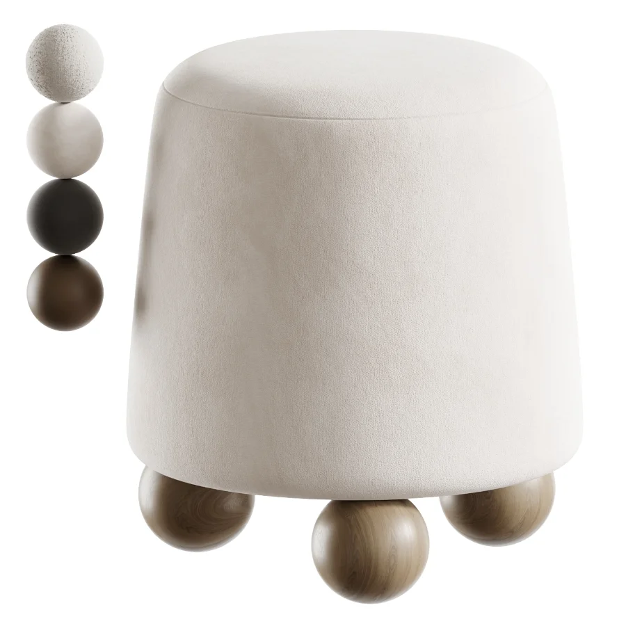 Wakonda Black pouf - Image 3