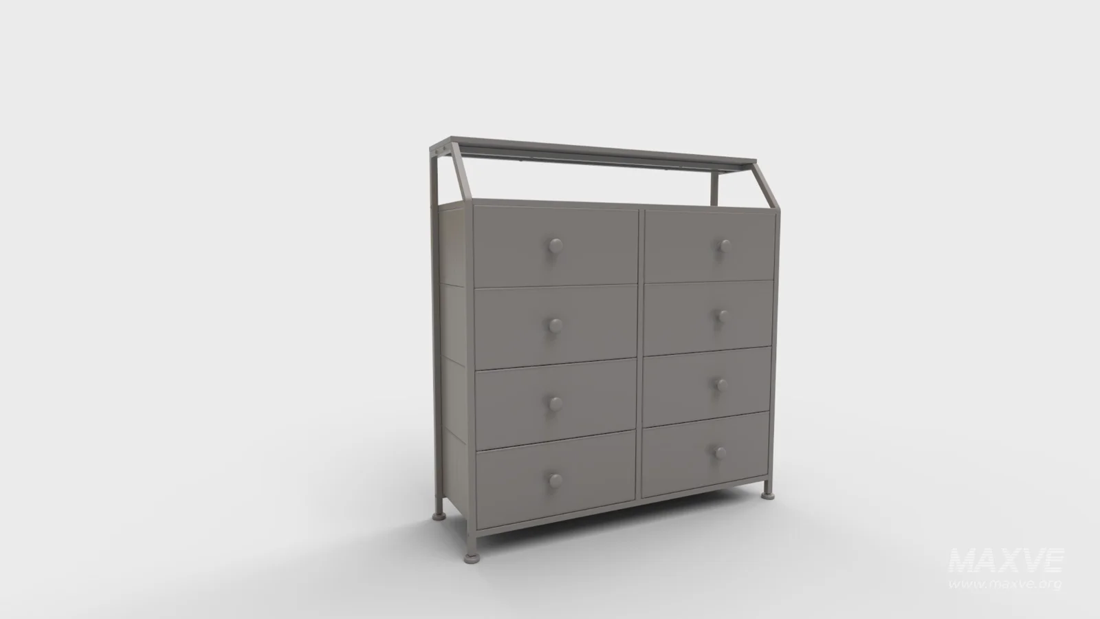 Dresser for Bedroom with Shelves Faux Leather - Image 4