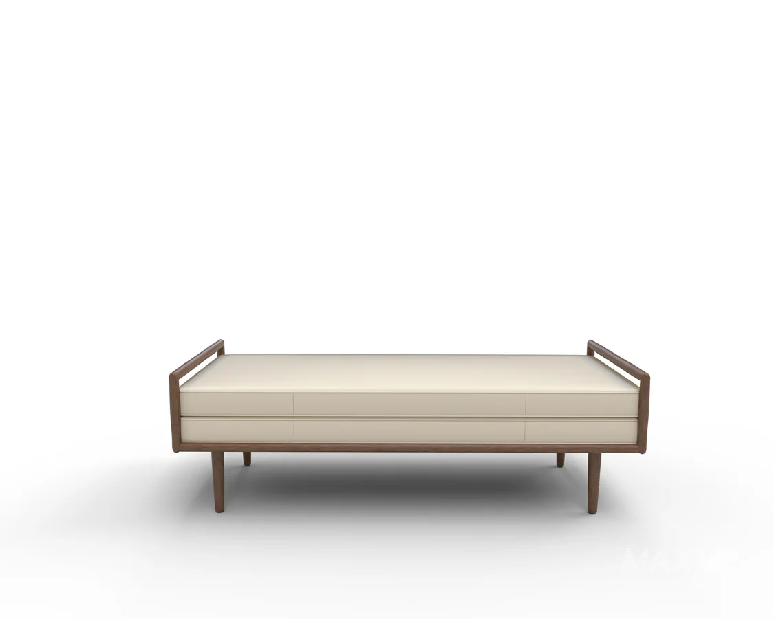 West Elm Nico Leather Bench - Image 4