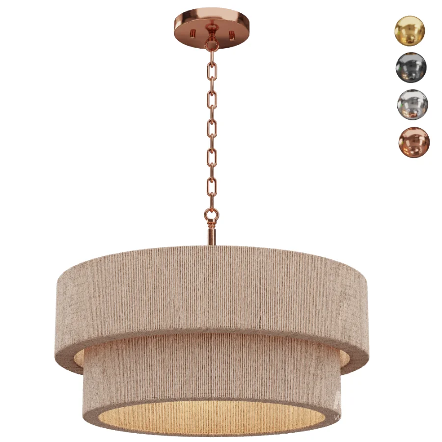 Kalini Double Drum Convertible Chandelier - Image 5