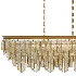 Matte Gold Glass Fringe Chandelier - Thumbnail 5