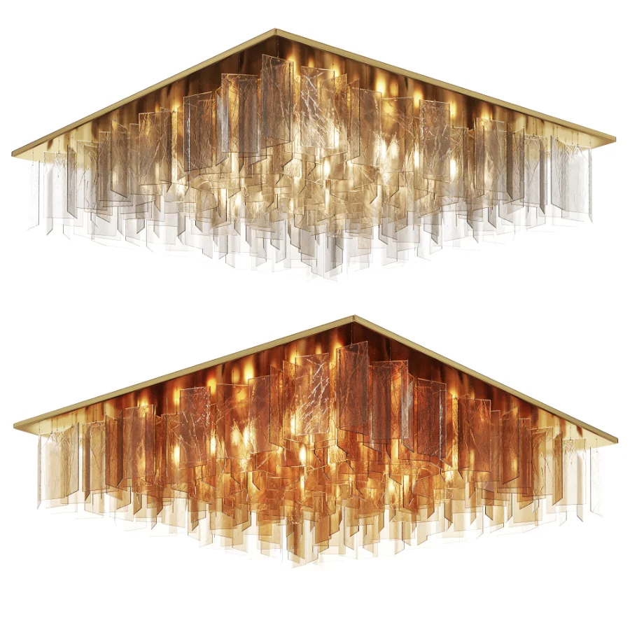 Square Propellor Cumulus White Chandelier - Image 5