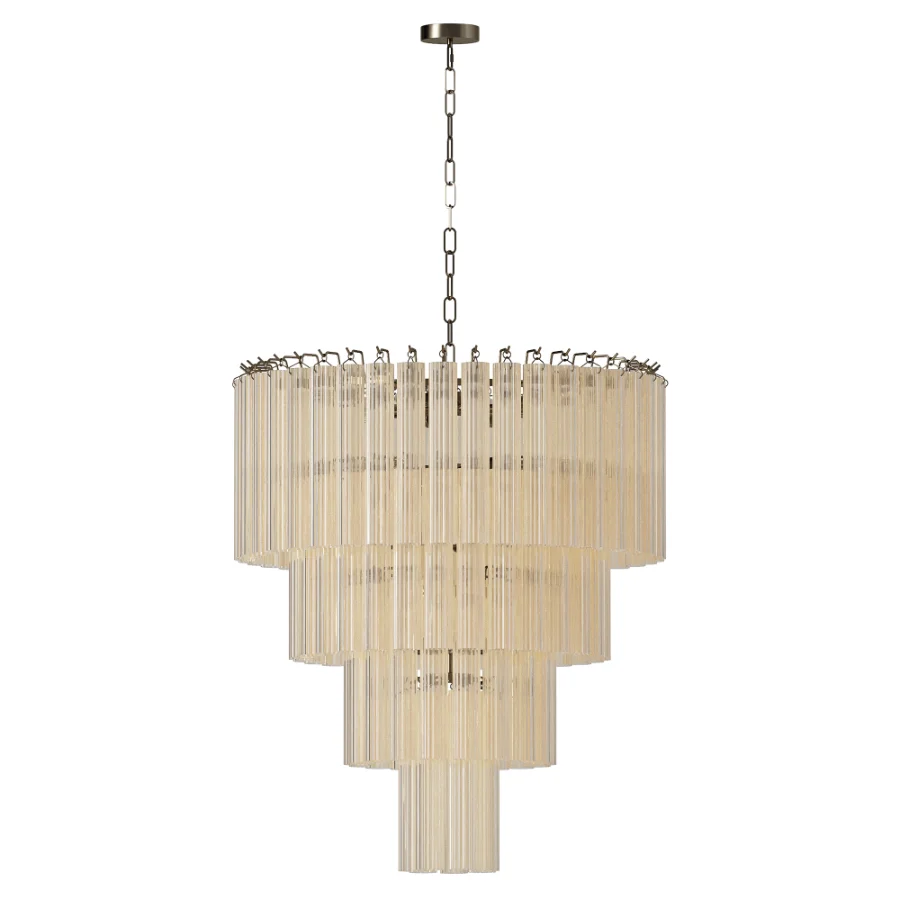 Large Janae chandelier made of glass Westwing Collection - Image 2
