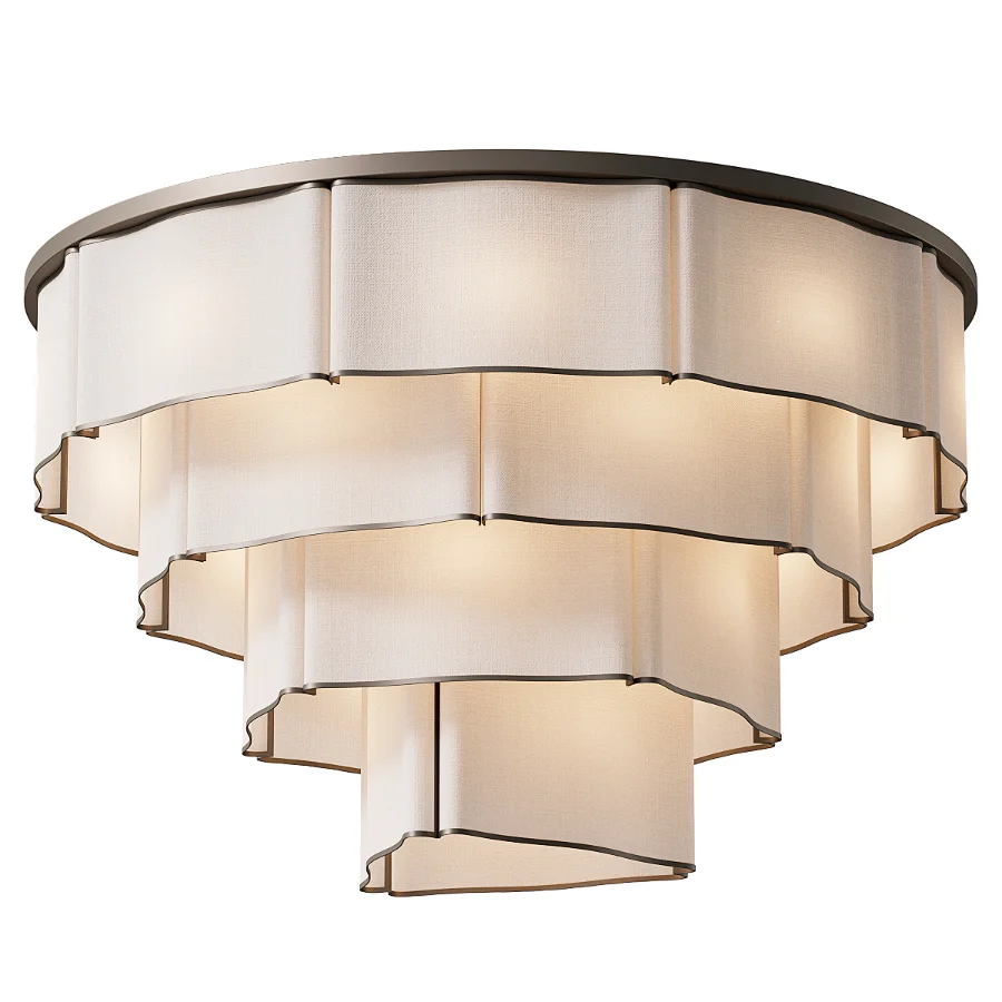 Modern Flush Mounted Chandelier - Image 1