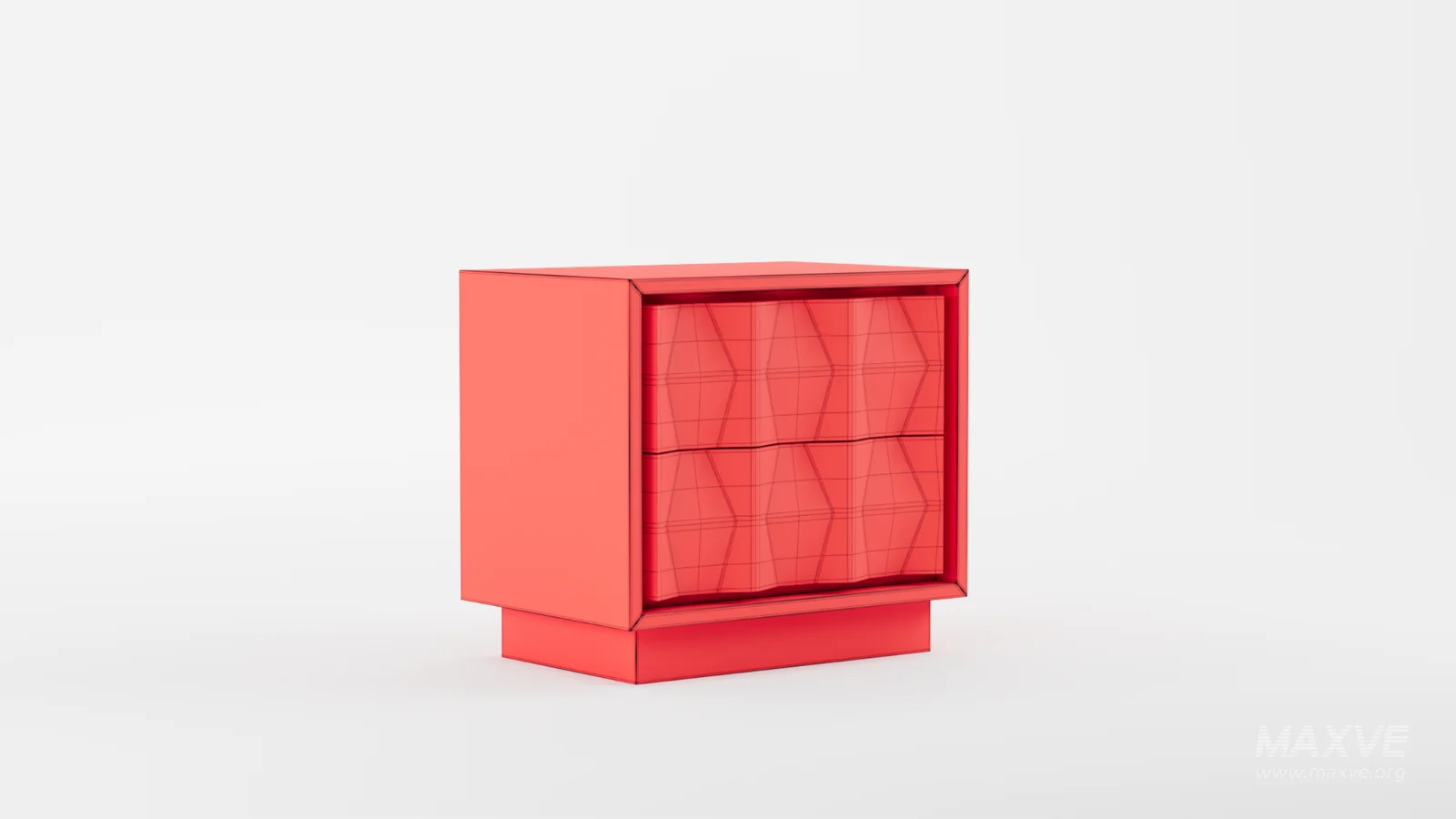 Carved Pattern Nightstand - Image 11