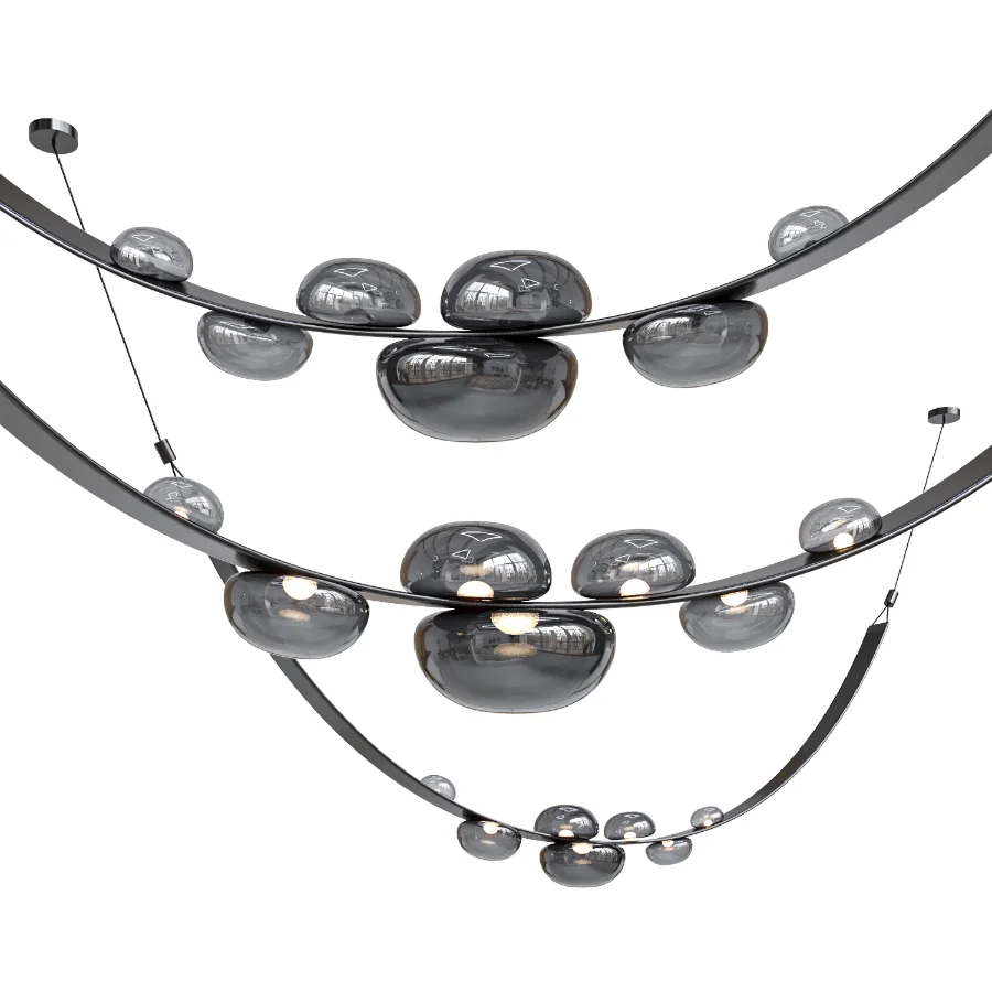 Alex Modern Dew Drops Alabaster Chandelier - Image 1