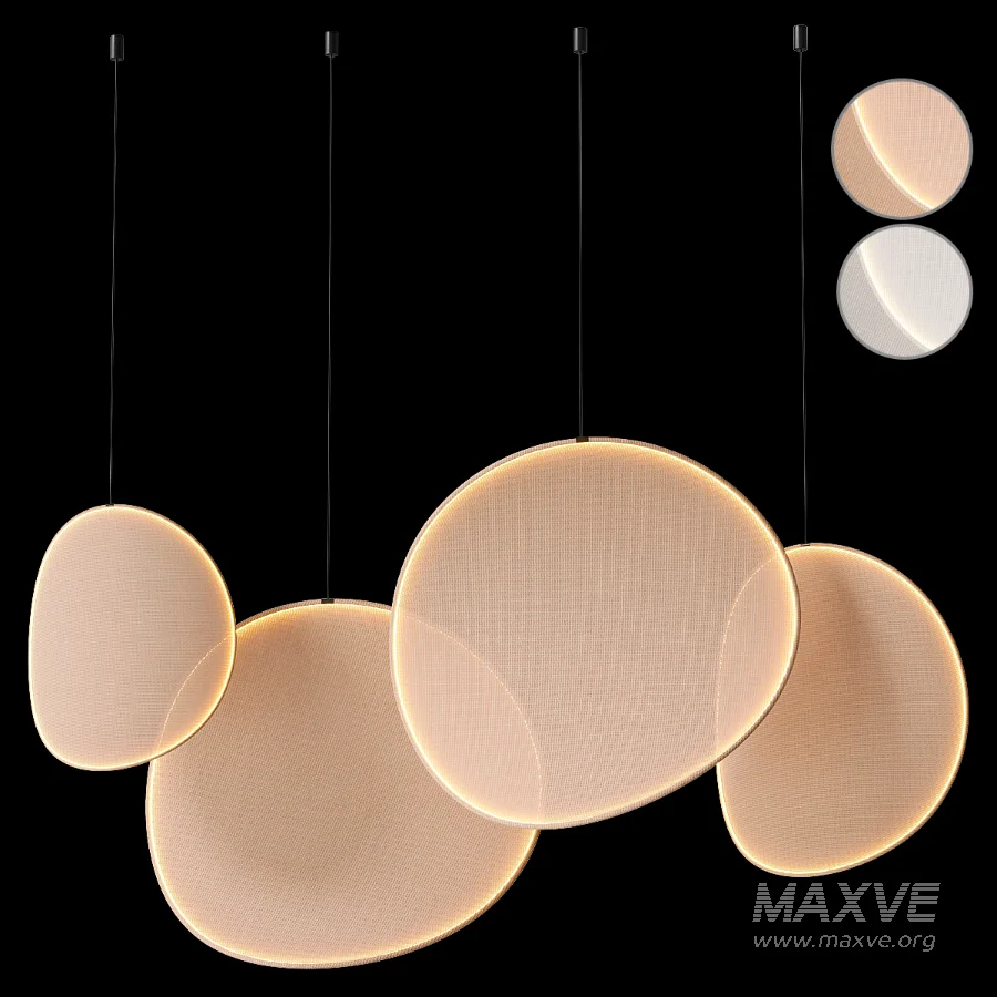 IIII 09 Led Fabric Pendant Lamps - Image 1