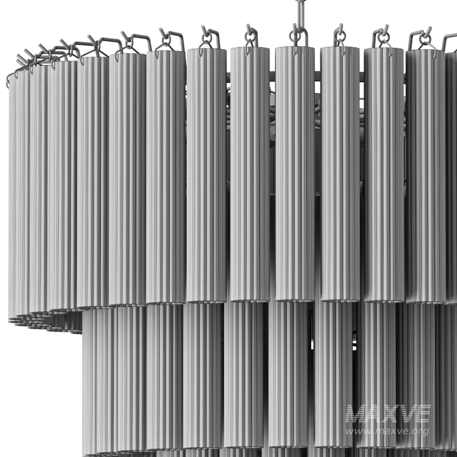 Large Janae chandelier made of glass Westwing Collection - Image 5
