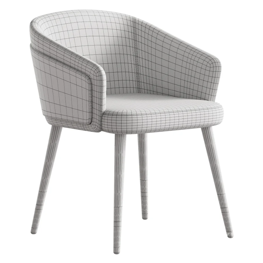 Contemporary Style Wooden Dining Chair Parsons Dining ArmChair - Image 7