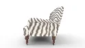 Traditional Accent Chair Denim Linen - Thumbnail 8