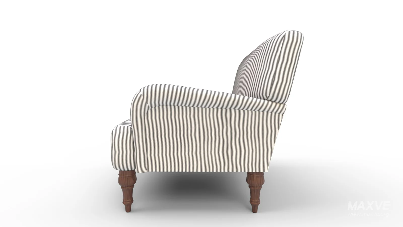 Traditional Accent Chair Denim Linen - Image 8