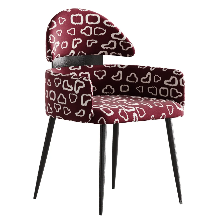 Contemporary Ink Steel Arm Chair - Image 5