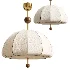 Vintage Floral Pattern Fabric Dome Pendant Light - Thumbnail 4
