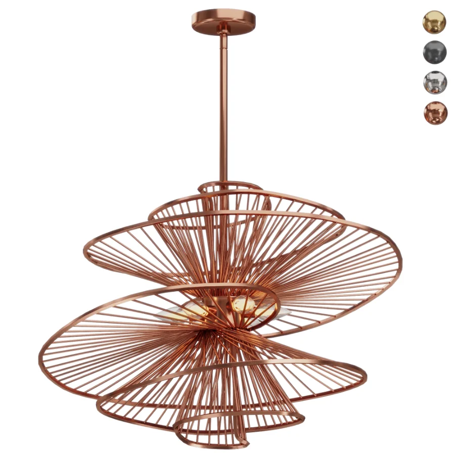Ribbon Swirl Chandelier - Image 7