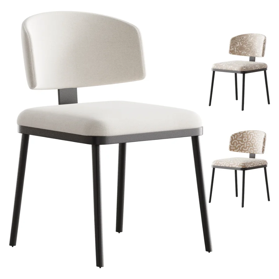 Contemporary Ink Steel Arm Chair - Image 1