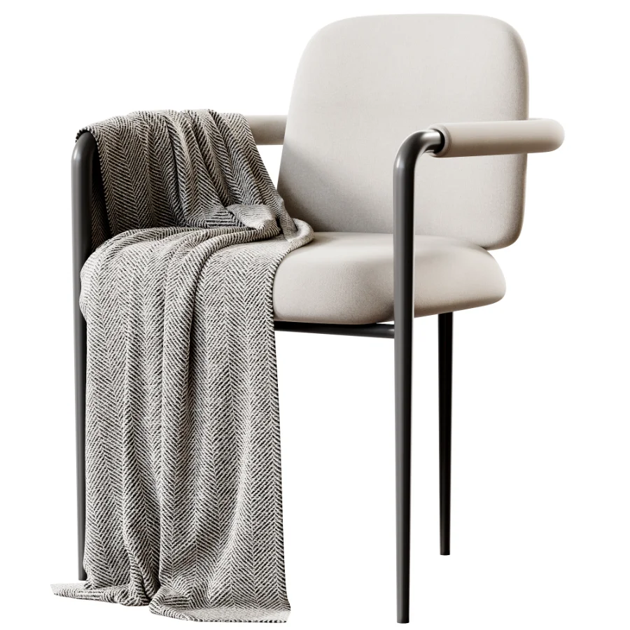 Avont White Performance Fabric Dining Armchair - Image 2