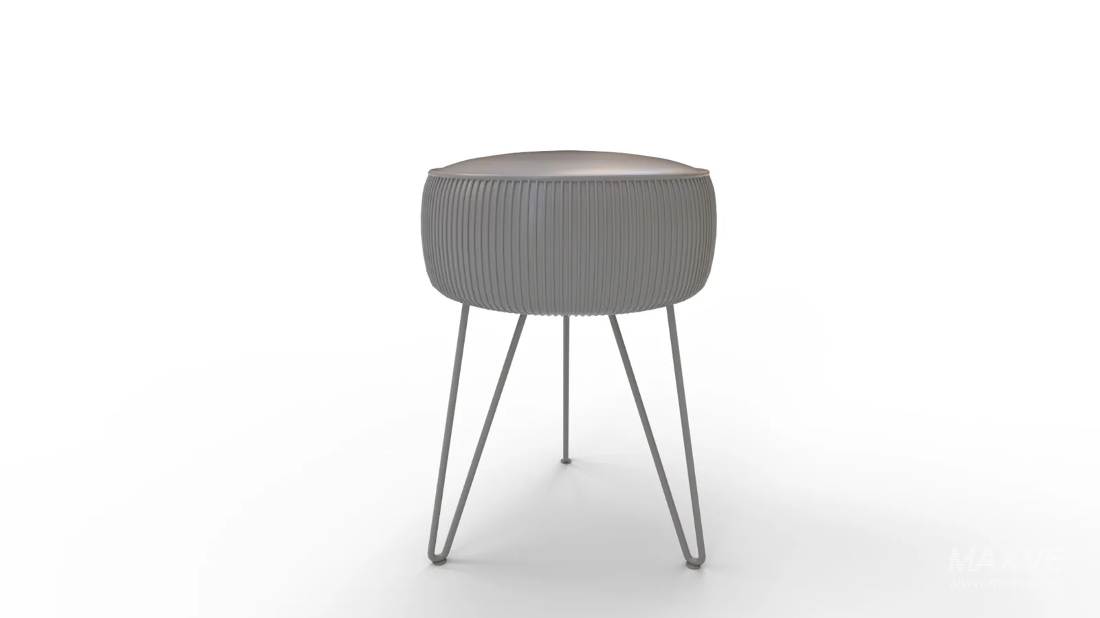 LUE BONA Pleated Vanity Stool - Image 4