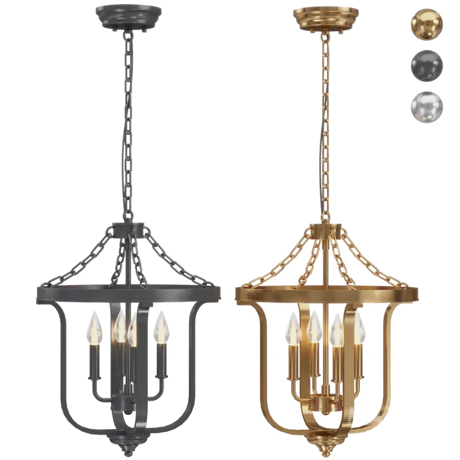 Candle Lantern Geometric Chandelier - Image 1