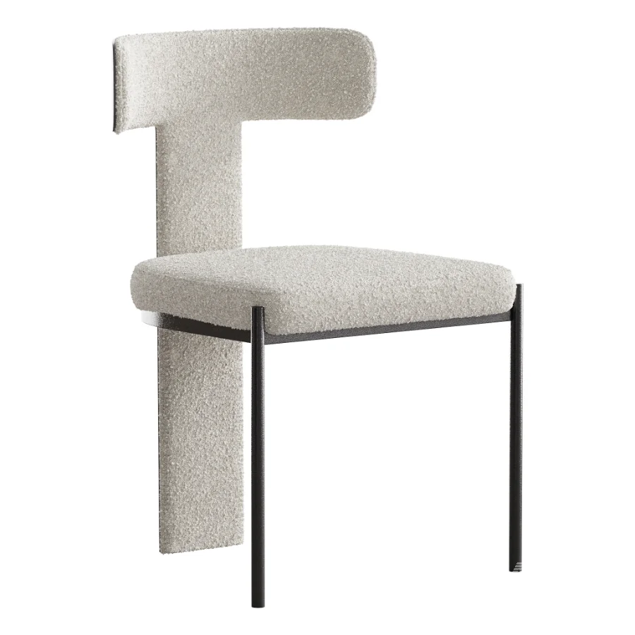 Contemporary Armless Chair with Padded Upholstery - Image 3