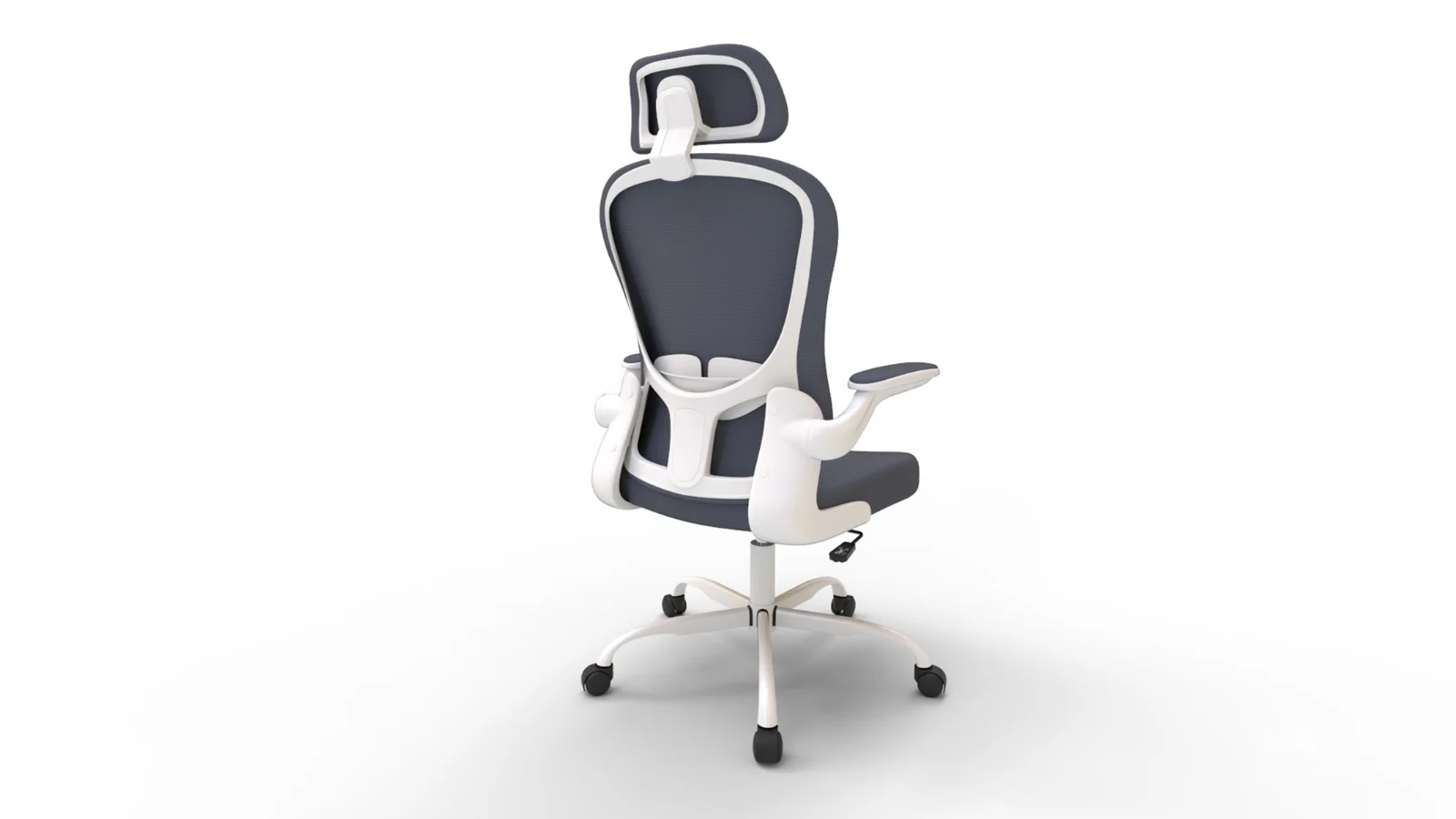 aveza office medium back chair mesh and fabric-dark grey - Image 9