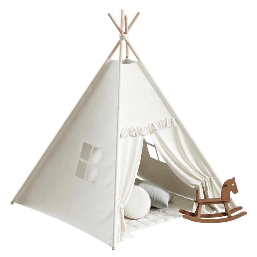 Kids Teepee Play Tent Set - Image 3