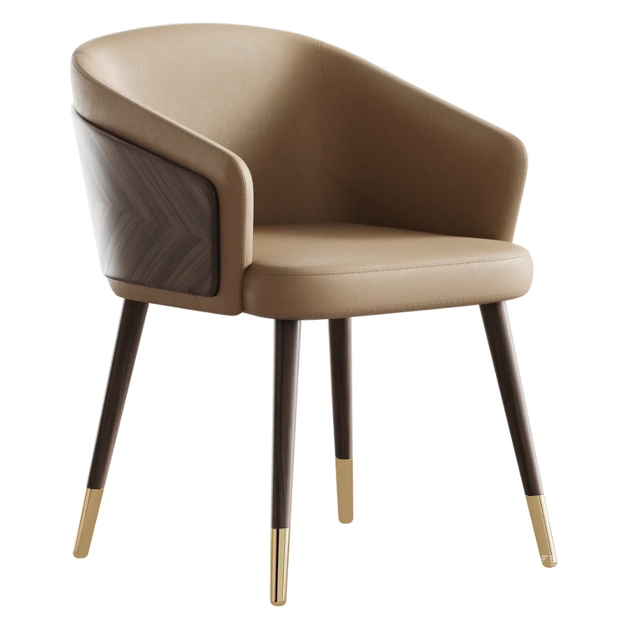 Contemporary Style Wooden Dining Chair Parsons Dining ArmChair - Image 4