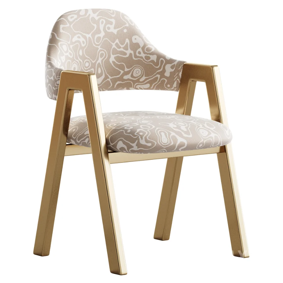 Art Deco Padded Arm Chair Olive Green - Image 5