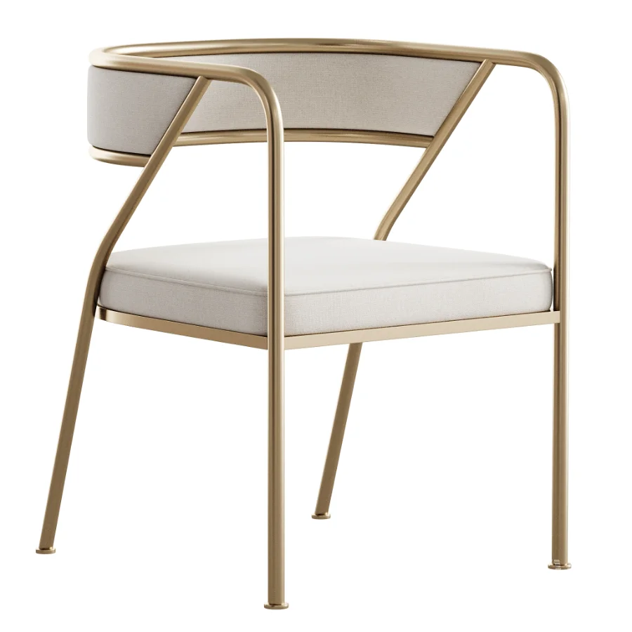 Dining Room Glam Chair Gold Legs Velvet Arm Chair - Image 3