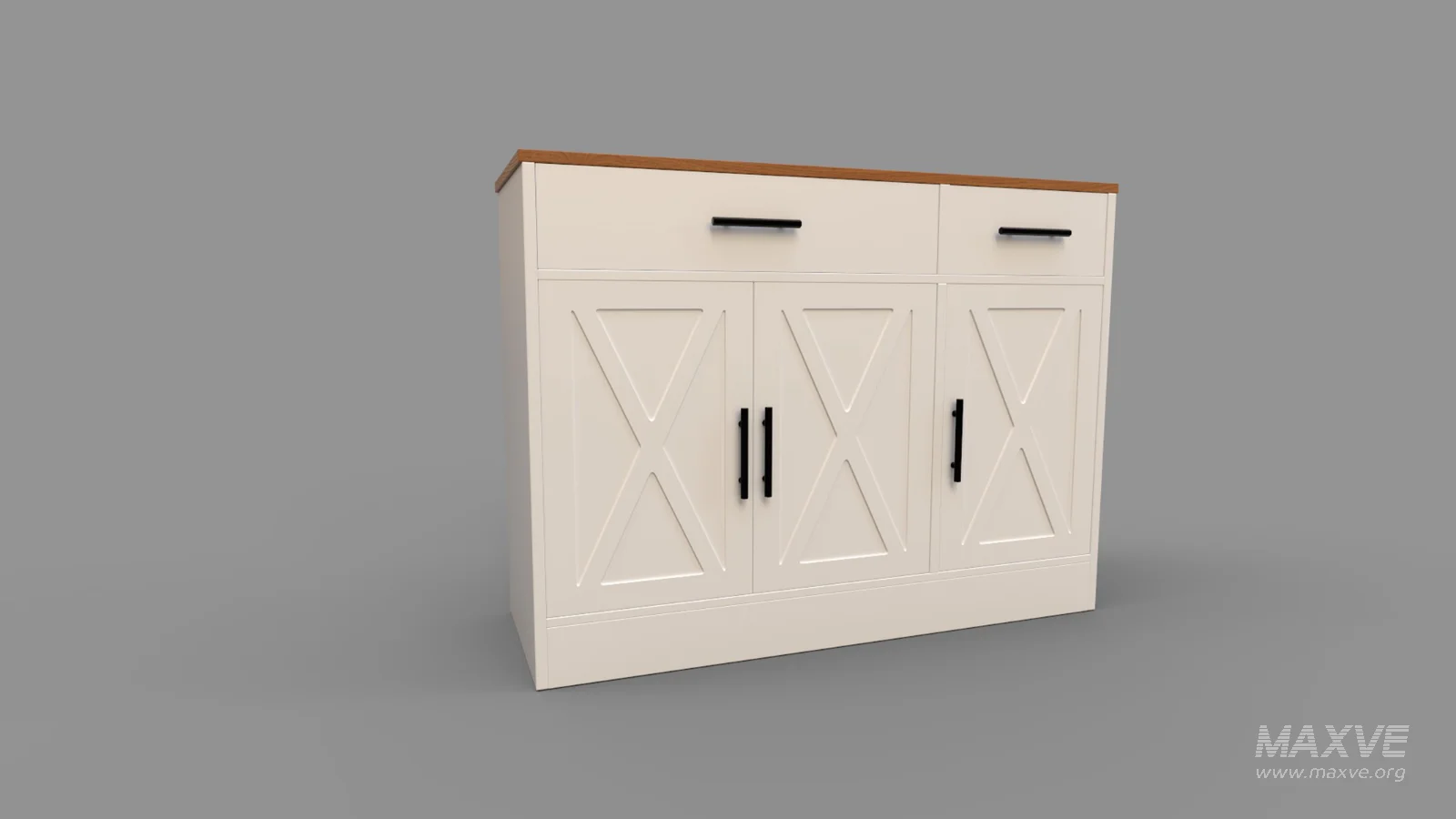 Sideboard Buffet Cabinet with 2 Drawers - Image 3