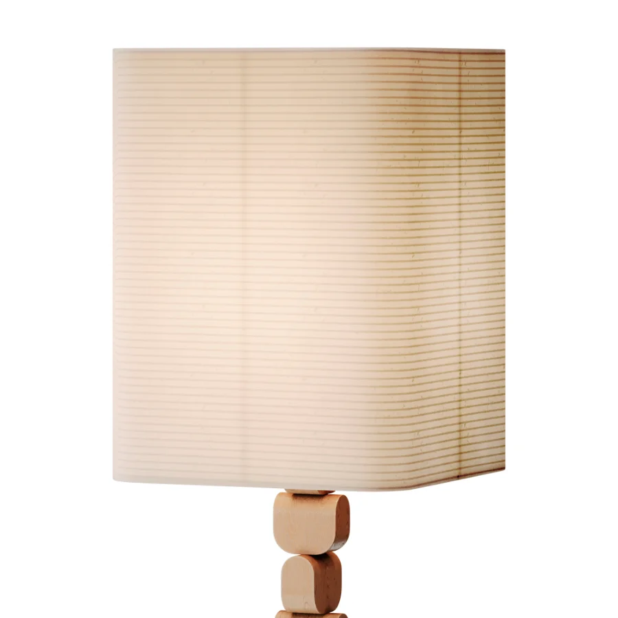 Vintage Wooden Floor Lamp - Image 6