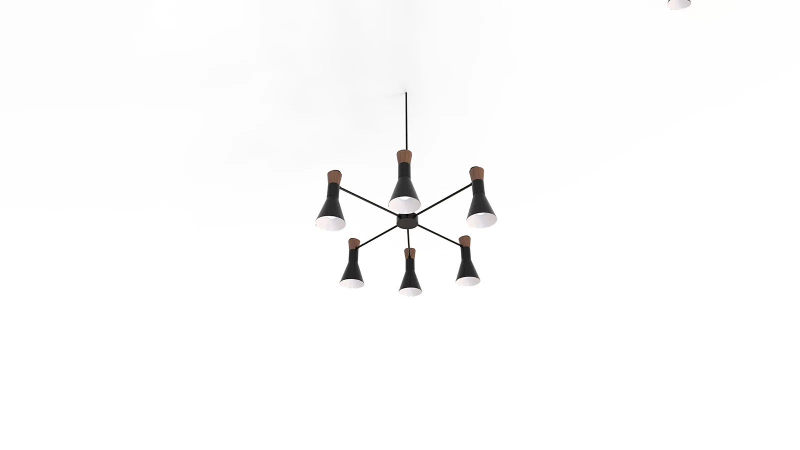 Brentston Metal Chandelier Black - Image 4