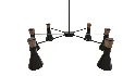 Brentston Metal Chandelier Black - Thumbnail 8