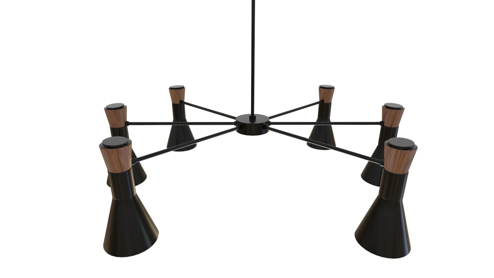 Brentston Metal Chandelier Black - Image 8
