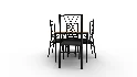 Kitchen Table and Chairs for 4 with Padded Seats - Thumbnail 1