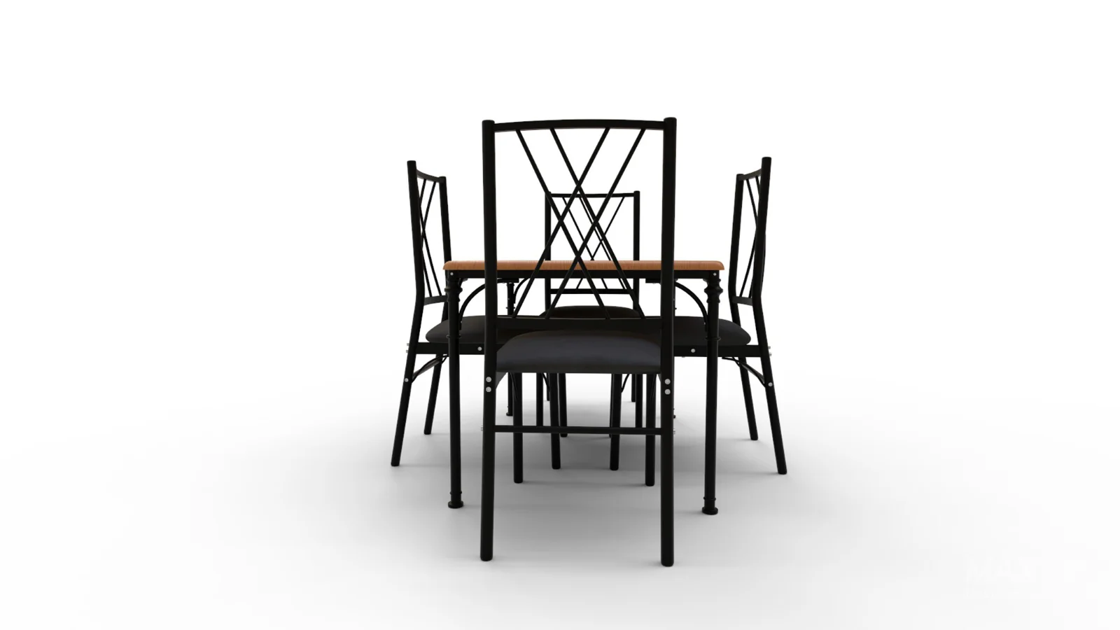 Kitchen Table and Chairs for 4 with Padded Seats - Image 1