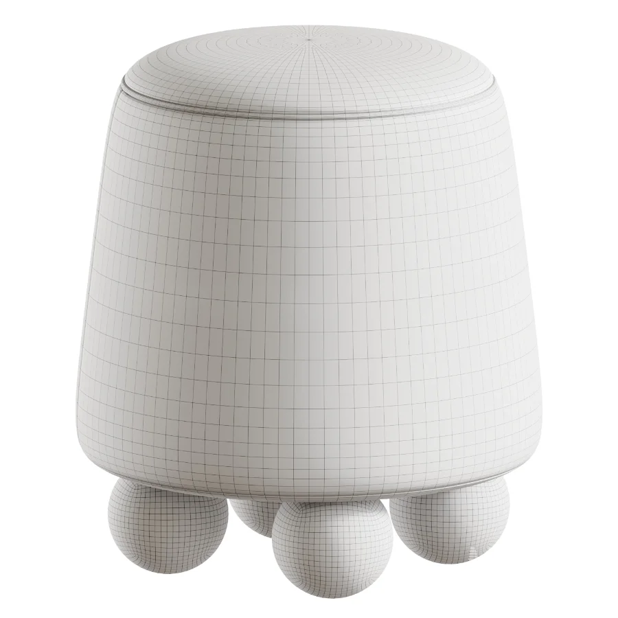 Wakonda Pouf with Yellow Round Legs - Image 6