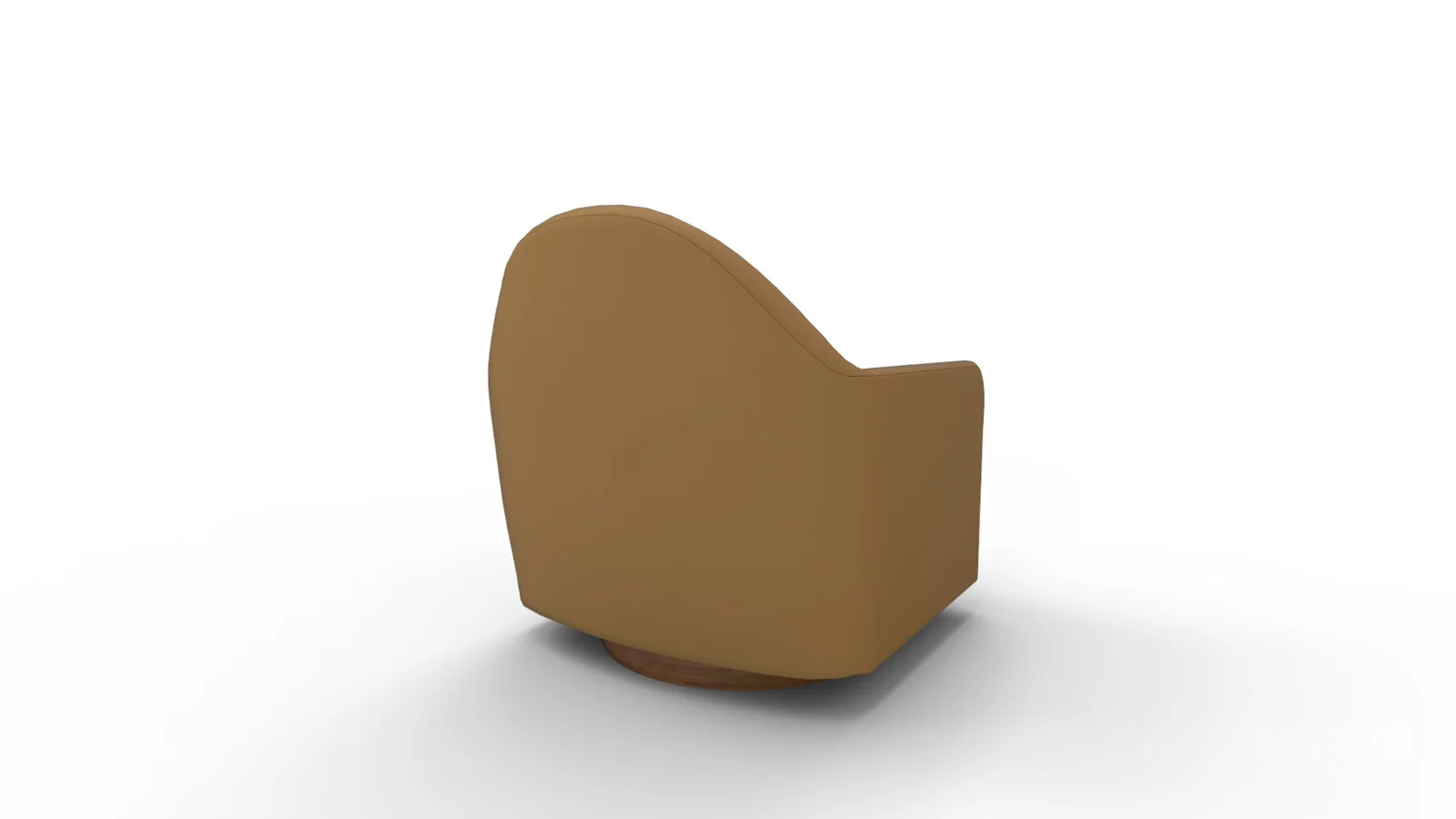 Haven Swivel Chair Poly Performance Velvet Dijon Dark Walnut - Image 3