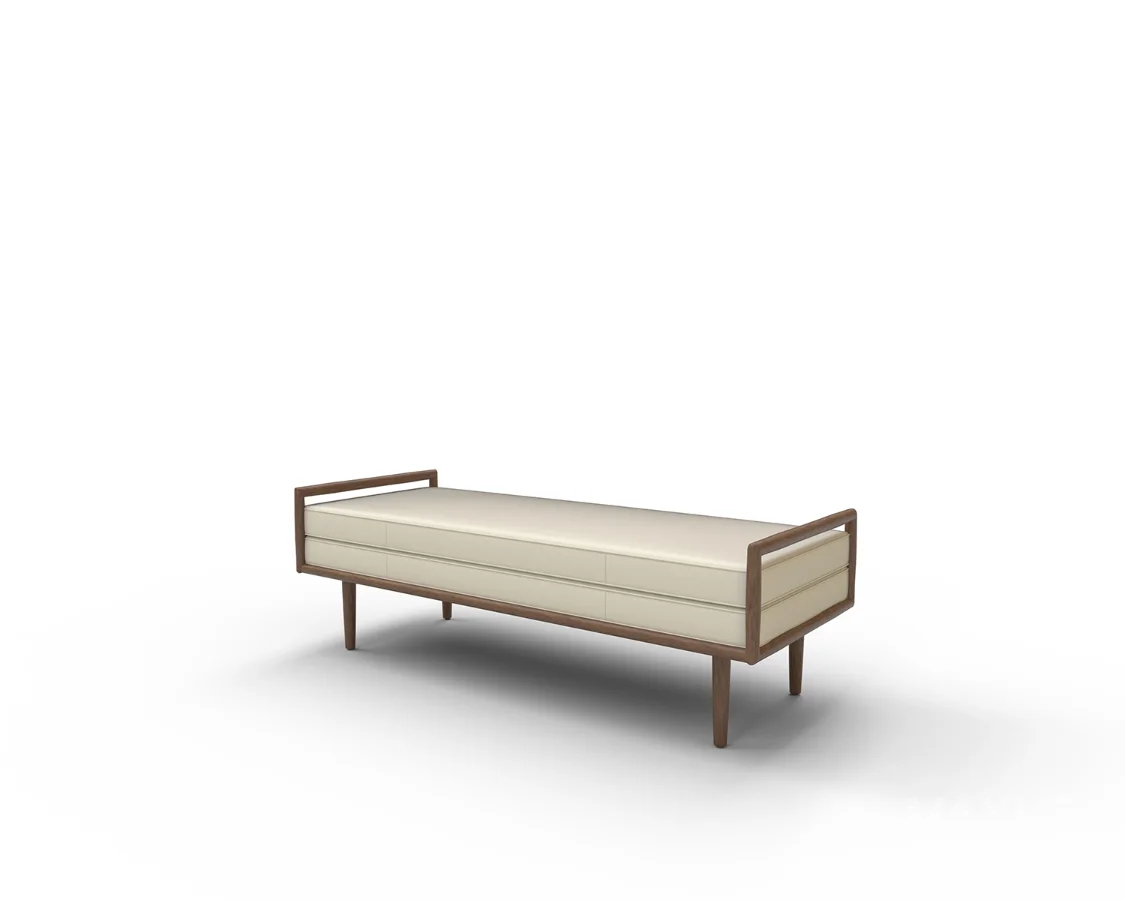 West Elm Nico Leather Bench - Image 6